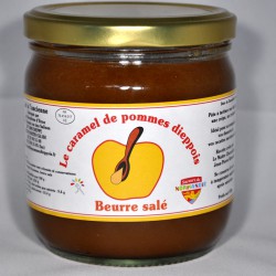 Pot de 430gr de caramel de pommes dieppois parfum  beurre salé.
