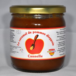 Pot de 430gr de caramel de pommes dieppois parfum cannelle.