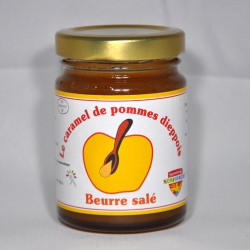 Pot de 110gr de caramel de pommes dieppois parfum  beurre salé.
